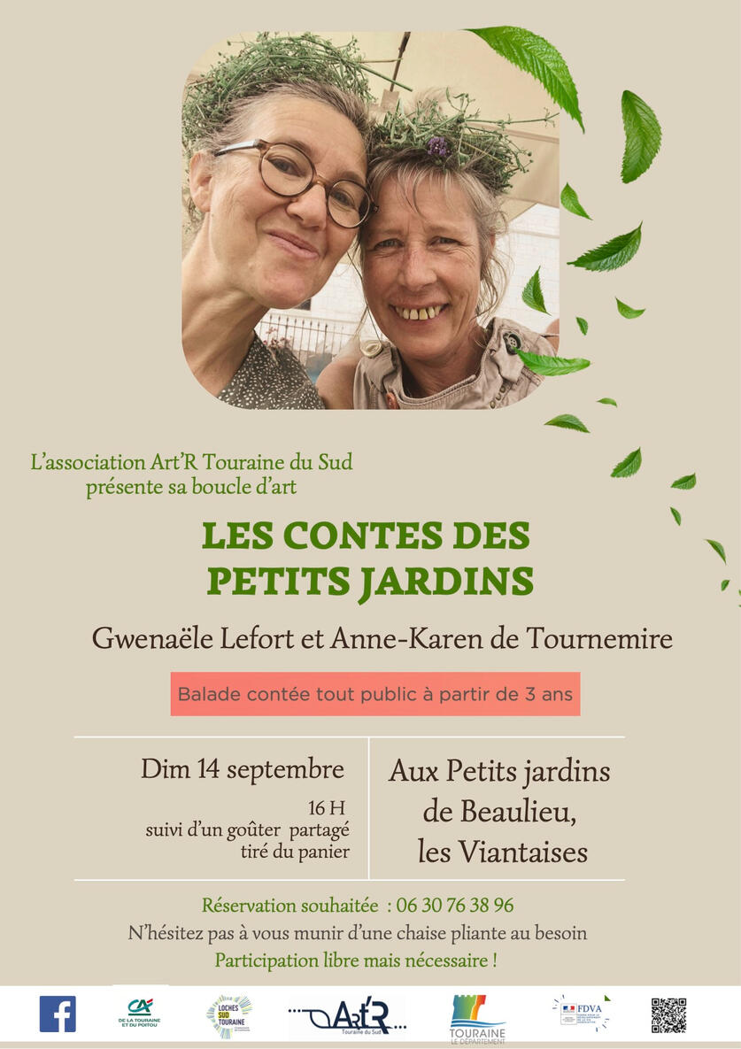 Contes en duo avec Gwenaële Lefort aux petits jardins de Beaulieu-les-Loches, septembre 2025