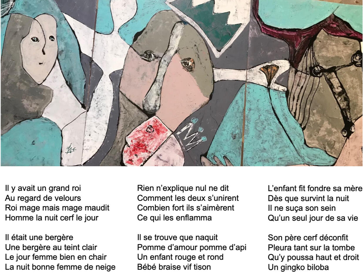 Textes & Toiles, exposition avec Irène Gourjon-Brun, peintre - Paris / Loches, printemps 2022